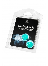 Набор из 2 шариков с массажным маслом Brazilian Balls с охлаждающим эффектом - Secret Play - купить с доставкой в Сызрани