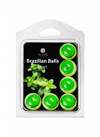 Набор из 6 шариков с массажным маслом Brazilian Balls с ароматом мяты - Secret Play - купить с доставкой в Сызрани