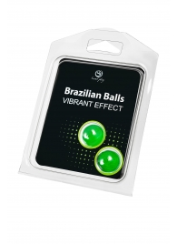 Набор из 2 шариков с массажным маслом Brazilian Balls с эффектом вибрации - Secret Play - купить с доставкой в Сызрани