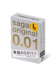 Презервативы Sagami Original 0.01 L-size увеличенного размера - 2 шт. - Sagami - купить с доставкой в Сызрани