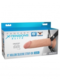 Полый страпон на ремнях 6’’ Hollow Silicone Strap-on - Pipedream - купить с доставкой в Сызрани