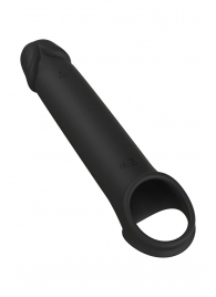 Черная насадка-удлинитель с вибрацией Vibrating Extender With Remote - Dream Toys - в Сызрани купить с доставкой