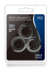 Набор из 3 черных эрекционных колец Black Small Penis Rings - Blush Novelties - в Сызрани купить с доставкой