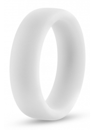 Белое люминесцентное эрекционное кольцо Silicone Glo Cock Ring - Blush Novelties - в Сызрани купить с доставкой