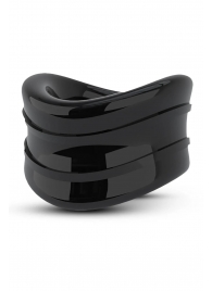 Черное эрекционное кольцо на мошонку Beef Ball Stretcher Snug - Blush Novelties - в Сызрани купить с доставкой