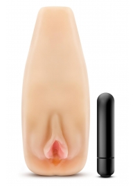 Мастурбатор-вагина с вибрацией Soft   Wet Natasha Realistic Beige Masturbator - Blush Novelties - в Сызрани купить с доставкой