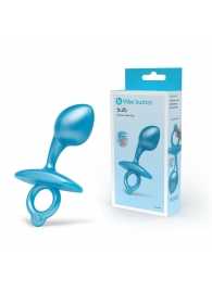 Голубая анальная пробка для массажа простаты Bulb Silicone Prostate Plug - 10,7 см. - b-Vibe - в Сызрани купить с доставкой