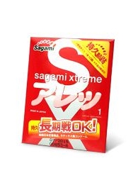 Утолщенный презерватив Sagami Xtreme FEEL LONG с точками - 1 шт. - Sagami - купить с доставкой в Сызрани