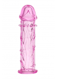 Розовая насадка фаллической формы - 12,5 см. - A-toys - в Сызрани купить с доставкой