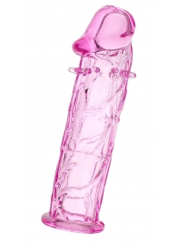 Розовая насадка фаллической формы - 12,5 см. - A-toys - в Сызрани купить с доставкой