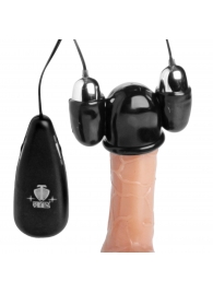 Черная стимулирующая насадка для головки полового члена Multi Speed Vibrating Penis Head Teaser - XR Brands - в Сызрани купить с доставкой