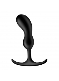 Черный массажер простаты с утяжелителями Premium Silicone Weighted Prostate Plug Medium - 16,3 см. - XR Brands - в Сызрани купить с доставкой