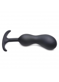 Черный массажер простаты с утяжелителями Premium Silicone Weighted Prostate Plug Large - 18,8 см. - XR Brands - в Сызрани купить с доставкой