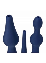 Набор из 3 универсальных насадок для анального душа Universal 3 Piece Silicone Enema Attachment Set - XR Brands - купить с доставкой в Сызрани