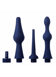 Набор из 3 универсальных насадок для анального душа Universal 3 Piece Silicone Enema Attachment Set - XR Brands - купить с доставкой в Сызрани