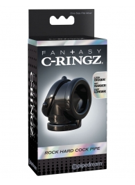 Черное эрекционное кольцо Rock Hard Cock Pipe - Pipedream - в Сызрани купить с доставкой