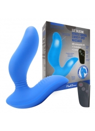 Синий вибромассажер простаты 3,5’’ Remote Control Curve P-spot Massager - 12 см. - Erokay - в Сызрани купить с доставкой