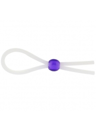 Прозрачное лассо с фиолетовой бусиной SILICONE COCK RING WITH BEAD LAVENDER - NMC - в Сызрани купить с доставкой