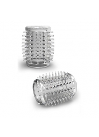 Прозрачная насадка с шипами STAY HARD COCK SLEEVE 01 CLEAR - Blush Novelties - в Сызрани купить с доставкой