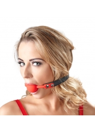 Силиконовый кляп-шар на чёрных ремешках Red Gag silicone - Orion - купить с доставкой в Сызрани