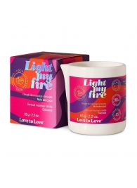 Массажная свеча Light My Fire Coconut с ароматом кокоса - 65 гр. - Love to Love - купить с доставкой в Сызрани
