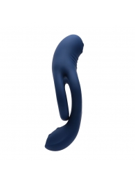 Синее эрекционное виброкольцо с двойным подхватом мошонки Ring Around The Rosy - Zero Tolerance - в Сызрани купить с доставкой