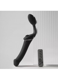 Черный безремневой вибрострапон Strap-On-Me Multi Orgasm Size XL - Strap-on-me - купить с доставкой в Сызрани