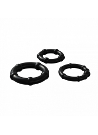 Набор из 3 черных эрекционных колец Babooom Ring Set - Adrien Lastic - в Сызрани купить с доставкой