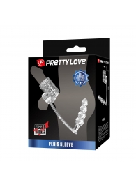 Прозрачная насадка на пенис и мошонку с анальным стимулятором Rilley - Baile - в Сызрани купить с доставкой