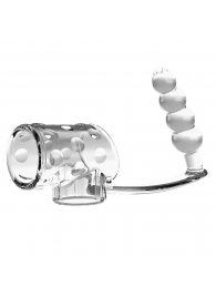 Прозрачная насадка на пенис и мошонку с анальным стимулятором Rilley - Baile - в Сызрани купить с доставкой