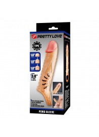 Телесная удлиняющая насадка на пенис с подхватом мошонки - Baile - в Сызрани купить с доставкой