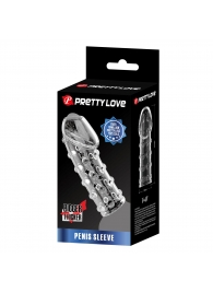 Прозрачная открытая насадка на пенис с бугорками - 19,8 см. - Baile - в Сызрани купить с доставкой