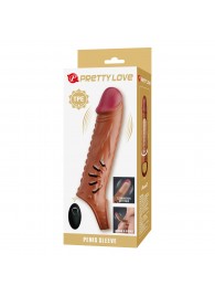 Коричневая вибронасадка с подхватом мошонки и пультом ДУ - Baile - в Сызрани купить с доставкой