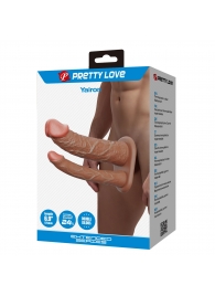 Реалистичная полая насадка на член для двойного проникновения Yairon - 17,5 см. - Baile - купить с доставкой в Сызрани