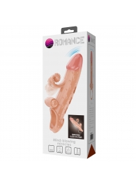 Телесная вибронасадка на пенис с подхватом мошонки - 20 см. - Baile - в Сызрани купить с доставкой