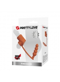 Телесная насадка на пенис и мошонку с анальным стимулятором Rilley - Baile - в Сызрани купить с доставкой