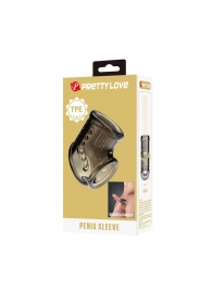 Дымчатая насадка на пенис и мошонку - Baile - в Сызрани купить с доставкой