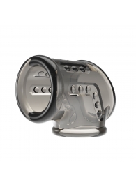 Дымчатая насадка на пенис и мошонку - Baile - в Сызрани купить с доставкой