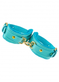 Голубые двуслойные кожаные оковы - Pecado - купить с доставкой в Сызрани