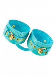 Голубые однослойные кожаные оковы - Pecado - купить с доставкой в Сызрани