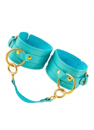 Голубые однослойные кожаные оковы - Pecado - купить с доставкой в Сызрани