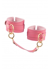 Розовые однослойные кожаные оковы - Pecado - купить с доставкой в Сызрани