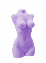 Фиолетовая интерьерная свеча в форме женского торса - 850 гр. - Pecado - купить с доставкой в Сызрани