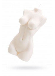 Белая интерьерная свеча в форме женского торса - 850 гр. - Pecado - купить с доставкой в Сызрани