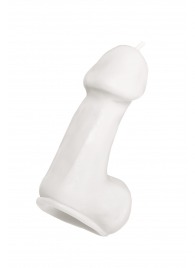 Белая свеча в форме пениса - 47 гр. - Pecado - купить с доставкой в Сызрани