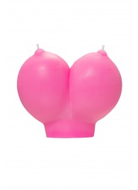 Розовая свеча «Сиськи» - 150 гр. - Pecado - купить с доставкой в Сызрани
