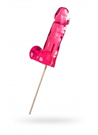 Розовый леденец в форме члена со вкусом айриш крим - 173 гр. - Sosuчki - купить с доставкой в Сызрани