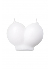 Белая сувенирная свеча «Сиськи» - Pecado - купить с доставкой в Сызрани