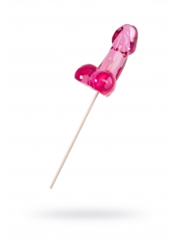 Розовый леденец в форме члена со вкусом айриш крим - 80 гр. - Sosuчki - купить с доставкой в Сызрани