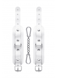 Белые узкие наручники-браслеты со скруглёнными углами - Pecado - купить с доставкой в Сызрани